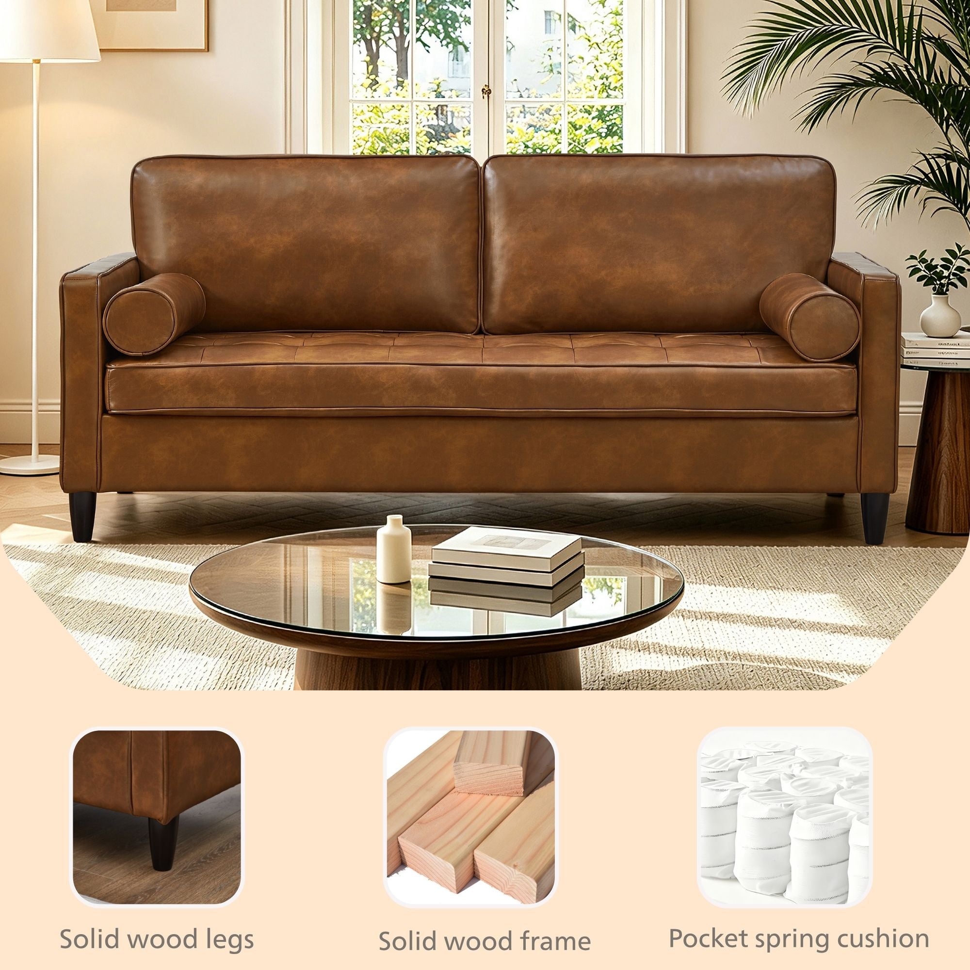 Classic Design Leather Couch