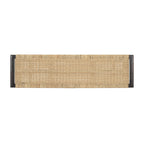 Farmhouse Modern Solid Wood Rattan Bench - 59 Inch
