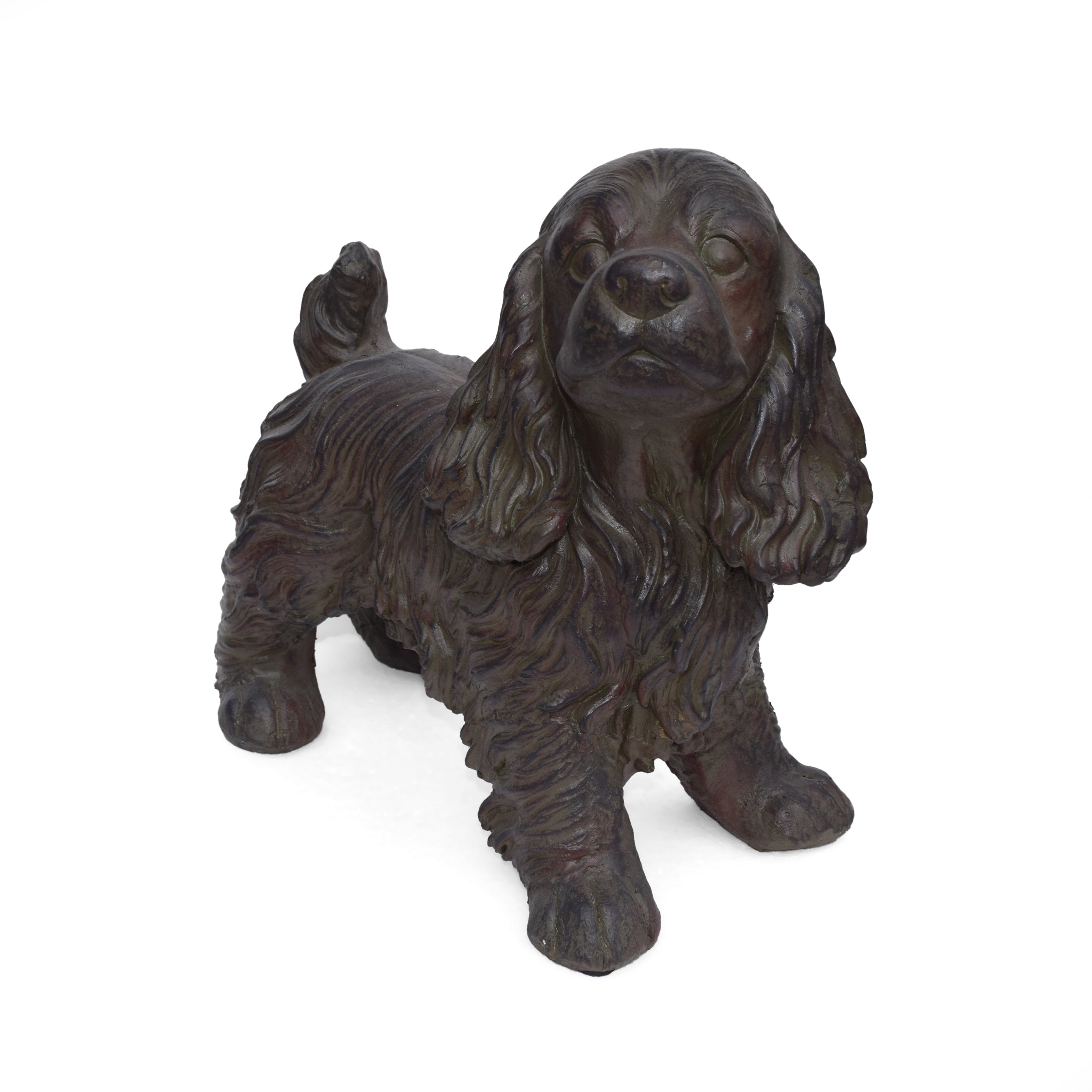 Josie Dog Cast Stone Garden Statue, Outdoor Cocker Spaniel