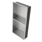13" x 25" Stainless Steel Shower Niche Double Shelf