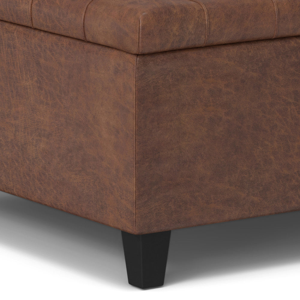 Harrison 30 Inch Wide Small Square Coffee Table Storage Ottoman