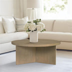 Round Coffee Table Reclaimed Greige