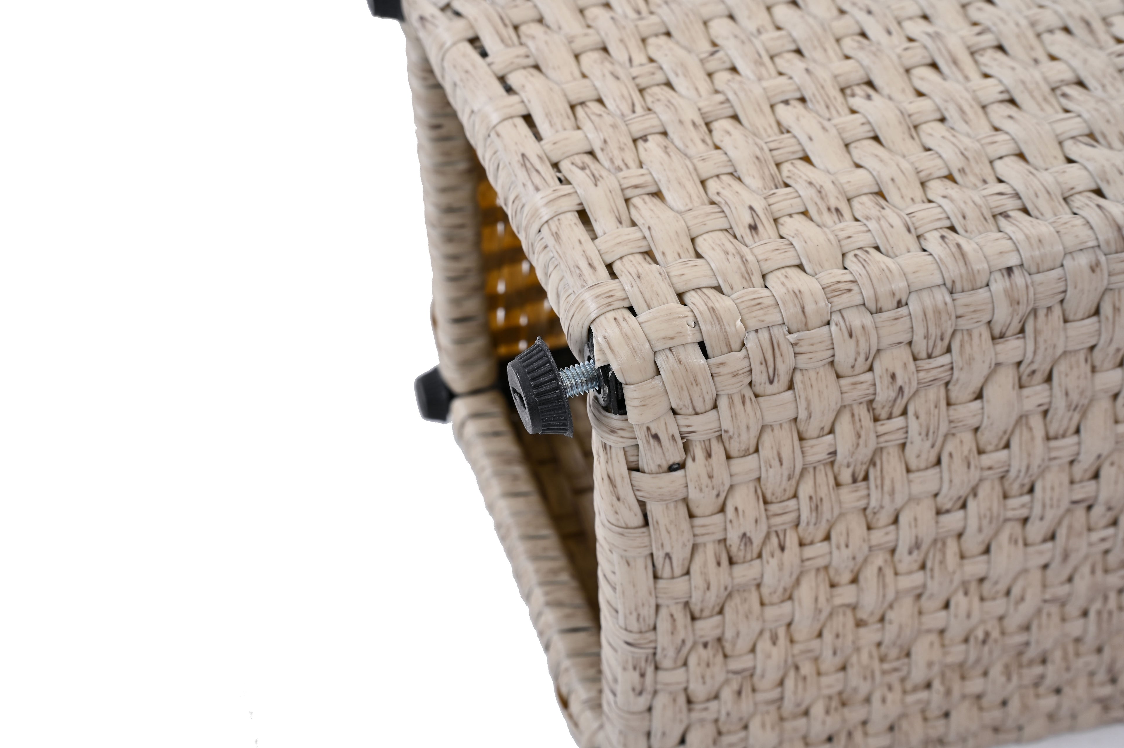 Outdoor PE Wicker Flower Pots, 2-Pcs Set