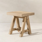 Hawthorne 18" Square Reclaimed Elm Trestle Side Table