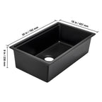 30 Inch Granite Kitchen Sink Undermount Single Bowl Drop-In Basin for RV Bar