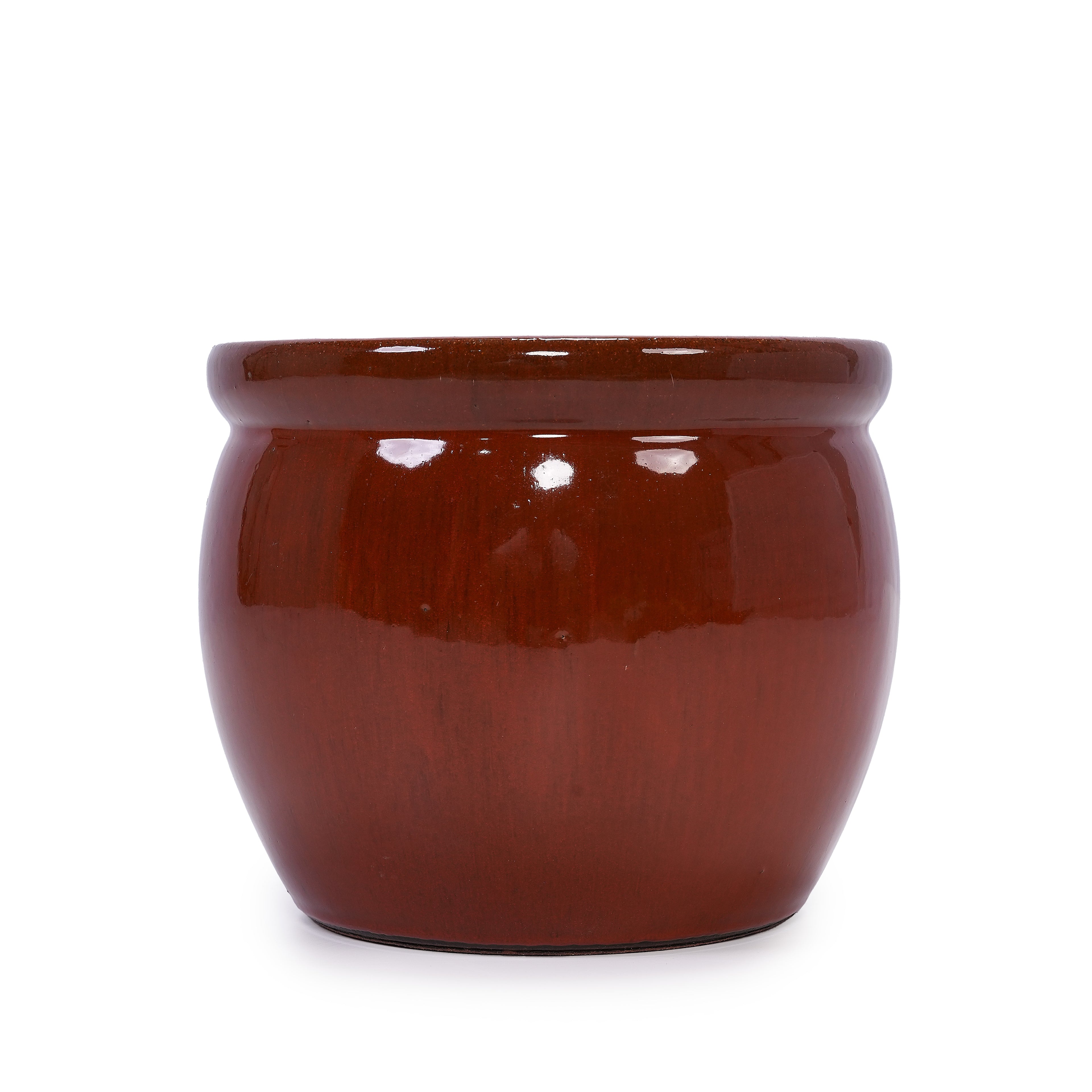 Handmade Rust-Red Ceramic Plant Pots Set of 3