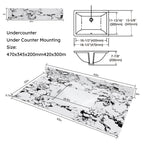 43"x22" Bathroom Vanity Top with Undermount Ceramic Sink