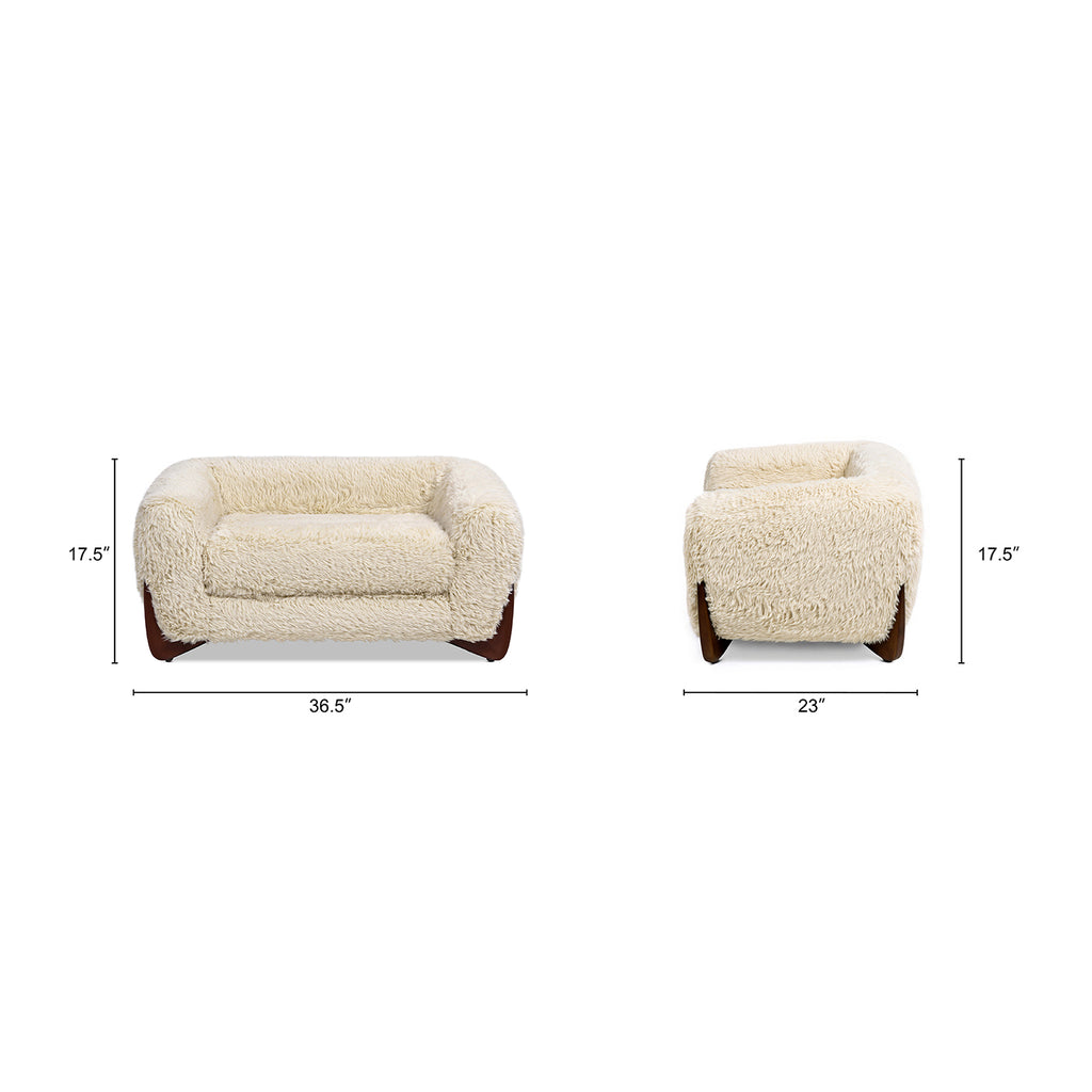 Alpine Sherpa Dog Sofa Bed, 36.5-Inch, Medium, Cream Beige