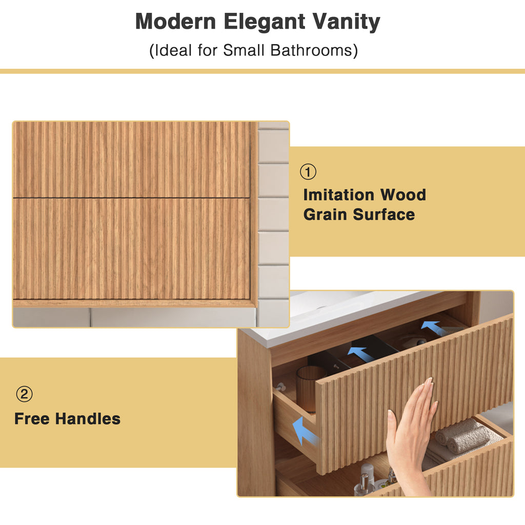 24'' Floating Bathroom Vanity Set