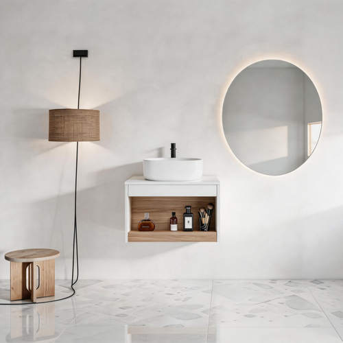 24" Floating Bathroom Vanity with Glossy