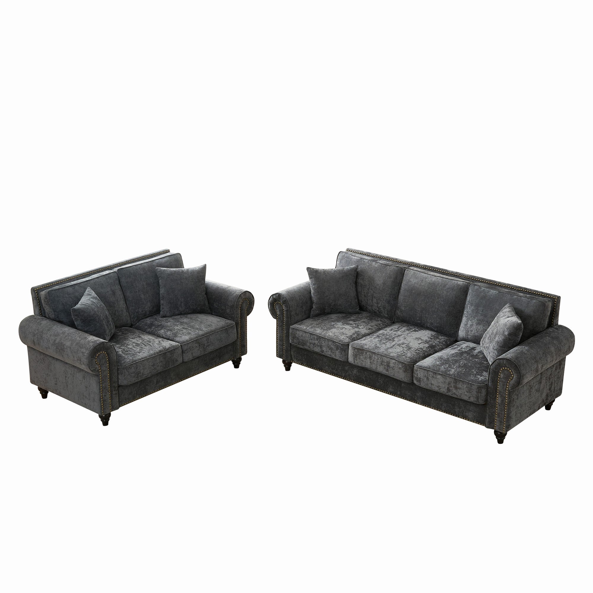 Modern 3+2 Seater Sofa with Rolled Arms