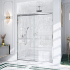 Semi-Frameless Double Sliding Shower Door