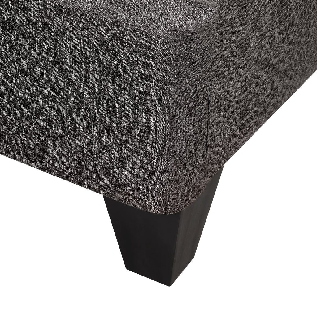 Contemporary 14 in. Platform Mattress Foundation, Twin Size Upholstered Bed Frame Base