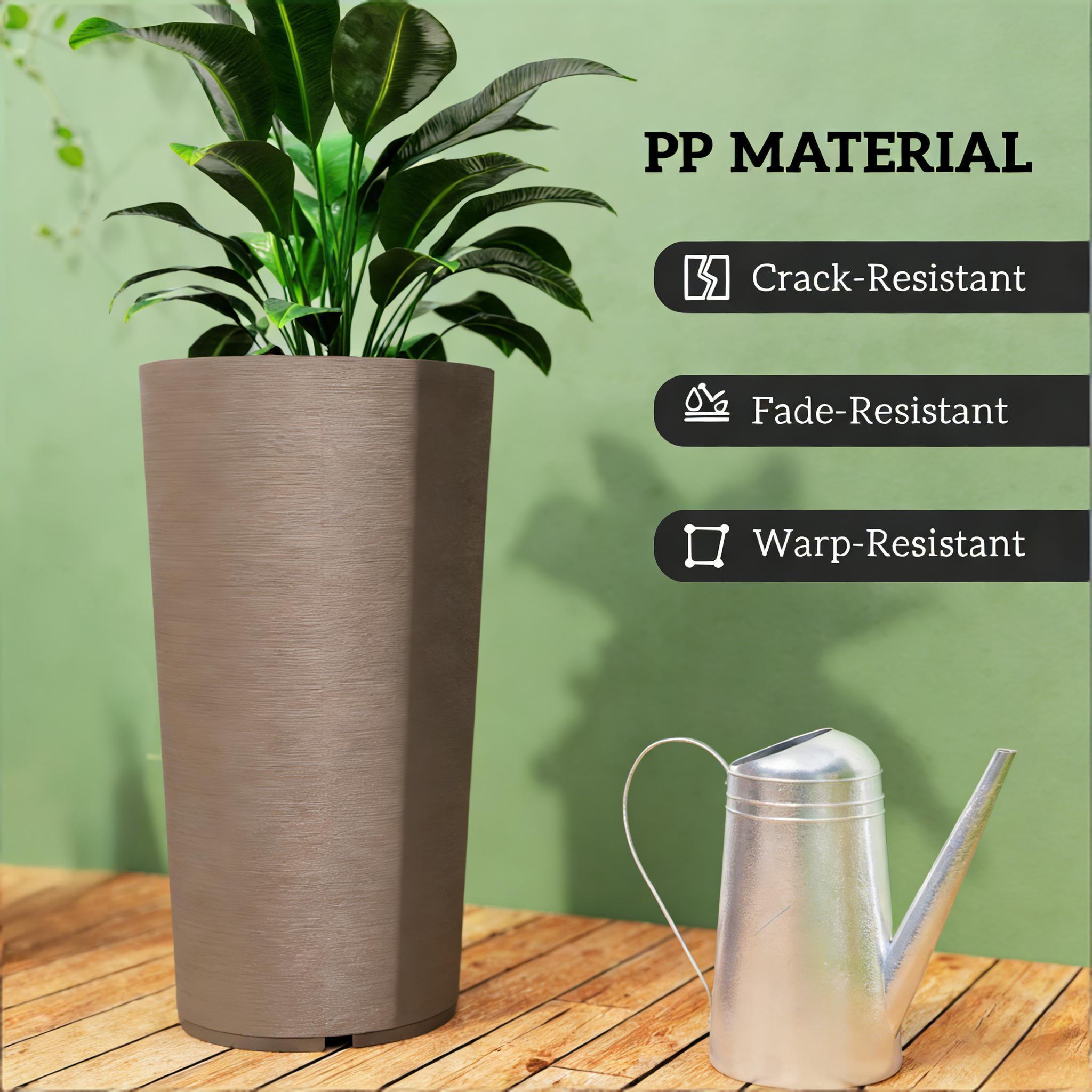 Tall Planter Set of 2 - Stackable Garden Pots