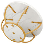 Modern Round Coffee Table - 31.7" 2 Tier Coffee Table