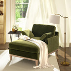 Pasadena Modern Farmhouse Chaise Lounge Chair, Olive