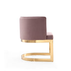 Aura Metal Velvet Dining Chair