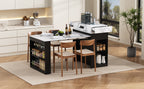 TREXM Extendable Dining Table with Folding Tabletop