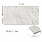 12x24 White Marble Wall Décor