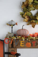 Set of 2 Fabric Pumpkins