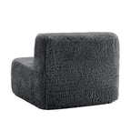 Aviana Armless Sofa W/Pillow Plush Fabric-Dark