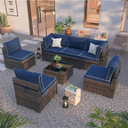 Cushion Covers for 6-Seater Wicker Rattan Sectional Sofa