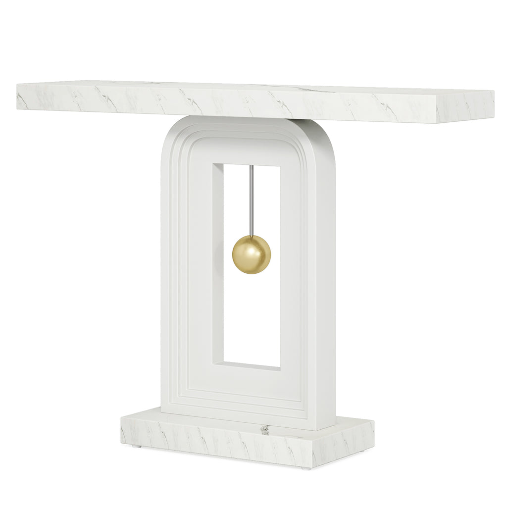 Modern Console Table with Geometric Base