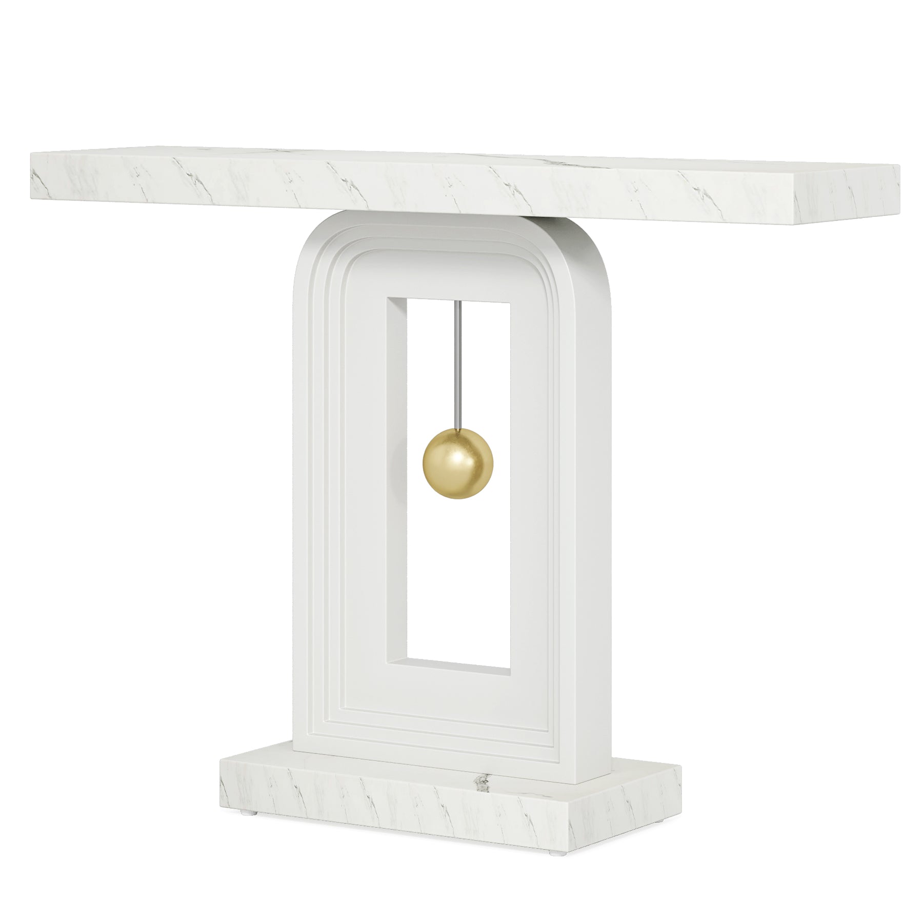 Modern Console Table with Geometric Base