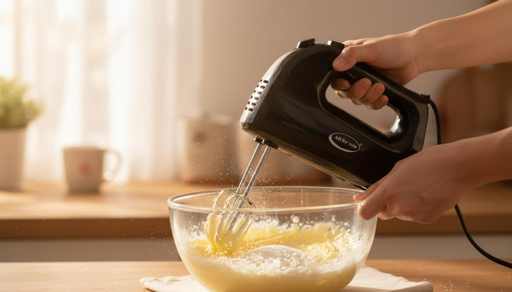 250-Watt 5 Speed Electric Hand Mixer with Whisk Attachment & Traditional Beaters