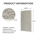 3D Faux Stone Wall Panels - 6 PCS PU Wainscoting Panel