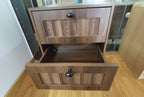 Medieval-Style Modern Double-Drawer Bedside Table