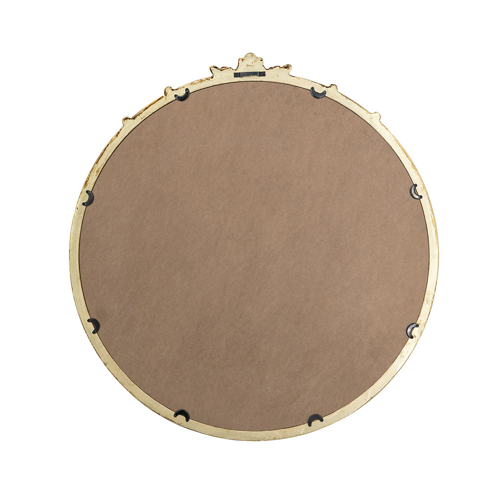 30x31" Round Wall Mirror With Luxurious Rococo Design