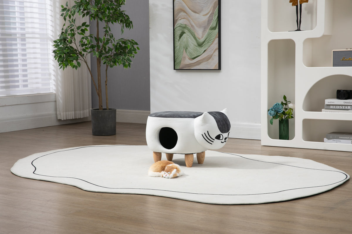 Caroline the Cat Ottoman