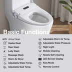 Smart Bidet Toilet Seat with Adjustable Heated Features