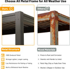 8x5 FT Grill Louvered Pergola for Outdoor Grill