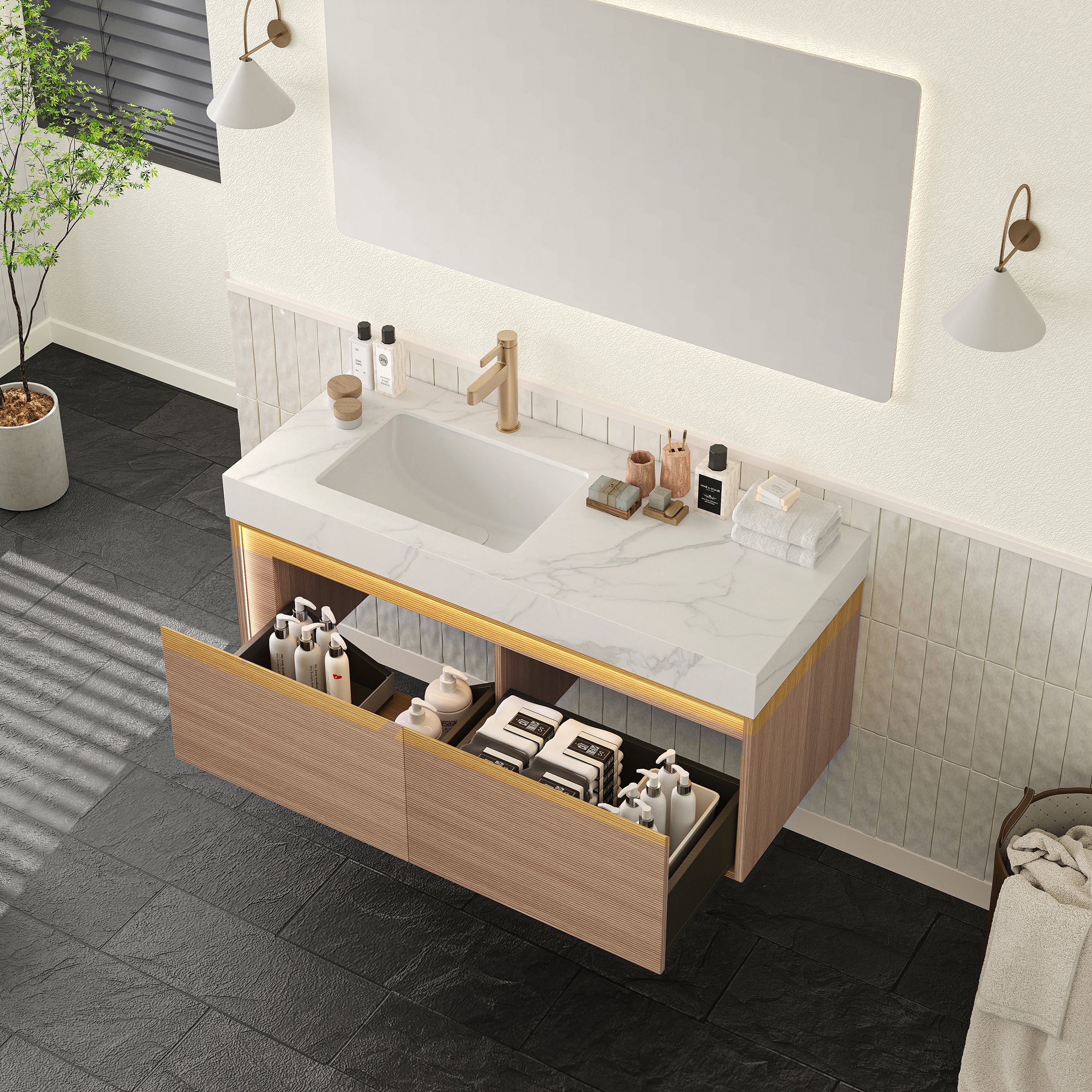 NYAH 48'' Bathroom Vanity & Sink