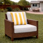 2 Pack Outdoor Pillow Covers - Yellow/White