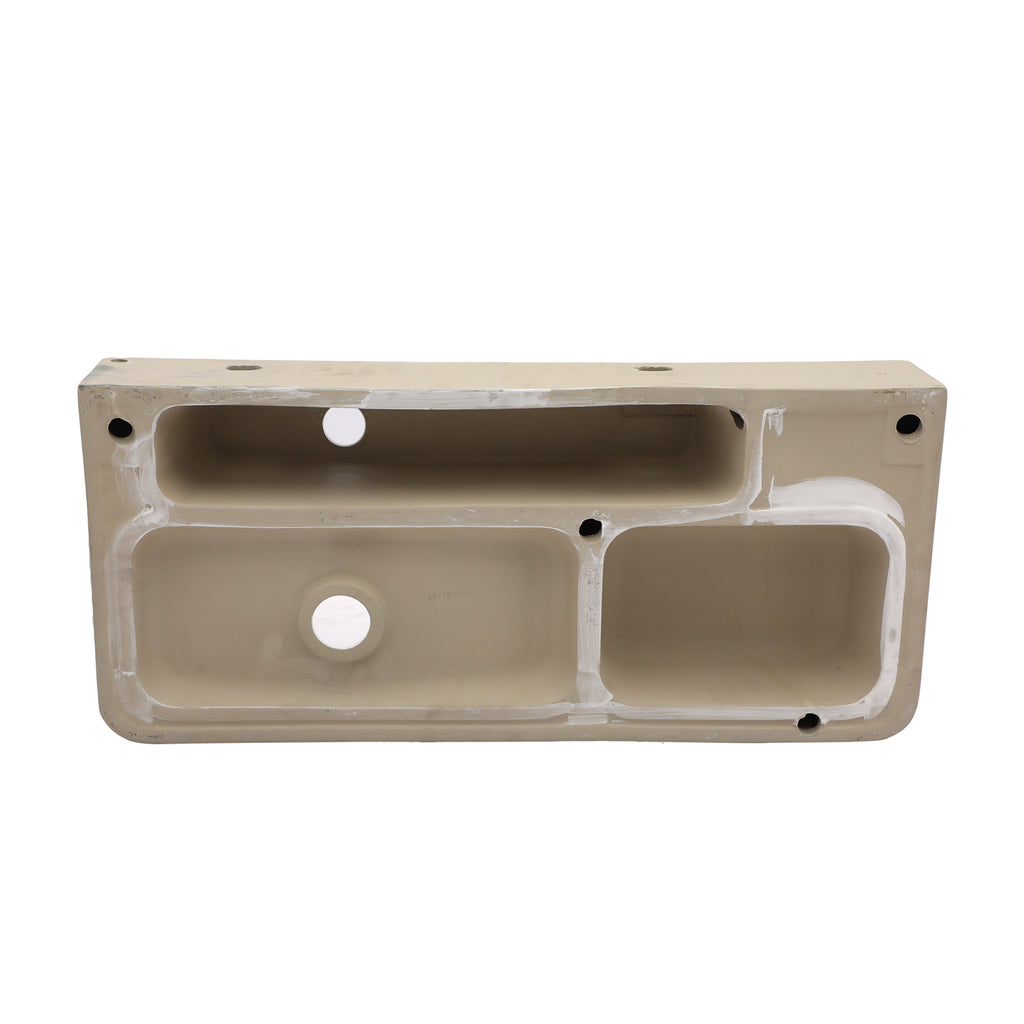 28" x 12" Vintage-Inspired Ceramic Console Sink with Built-in Washboard