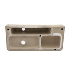 28" x 12" Vintage-Inspired Ceramic Console Sink with Built-in Washboard
