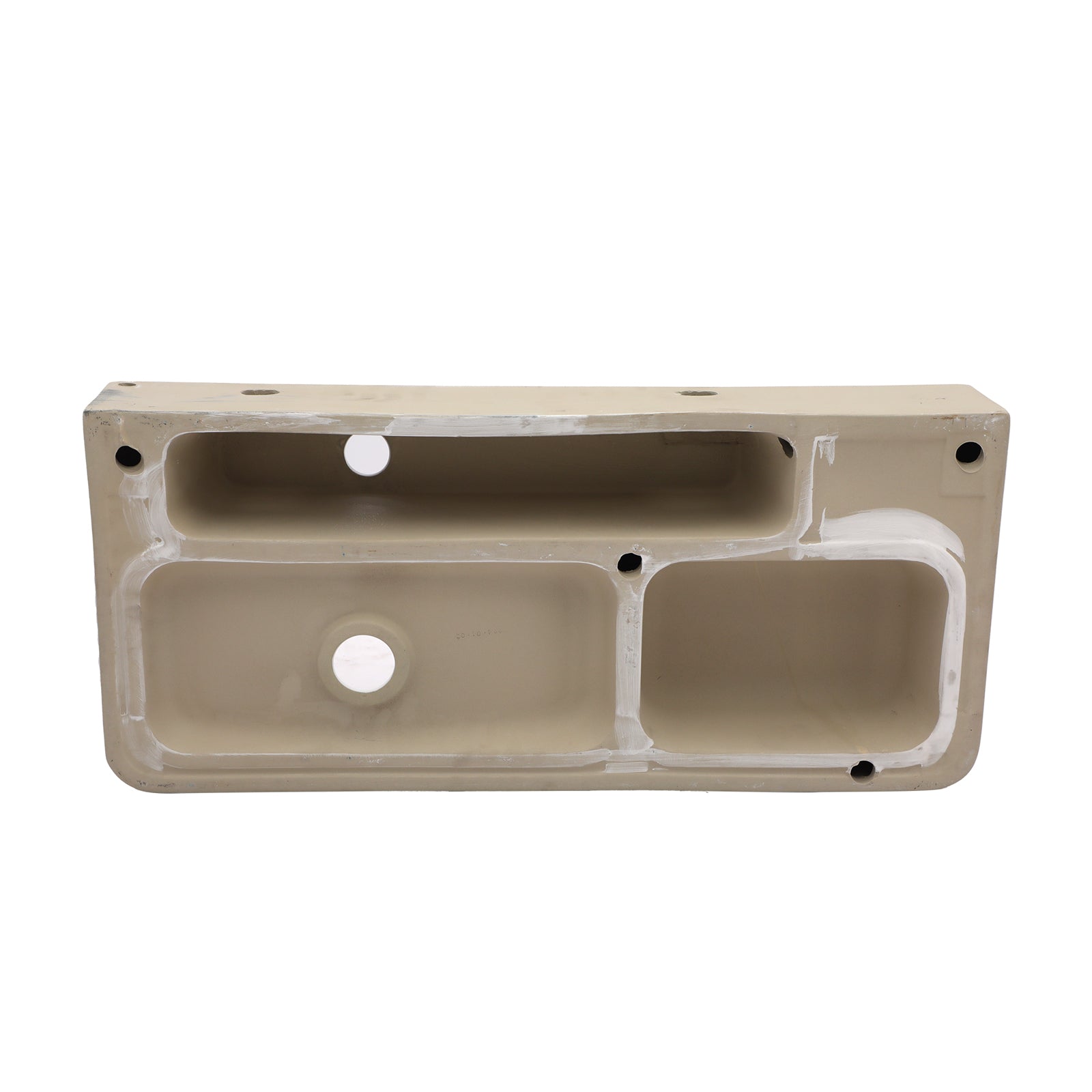 28" x 12" Vintage-Inspired Ceramic Console Sink with Built-in Washboard