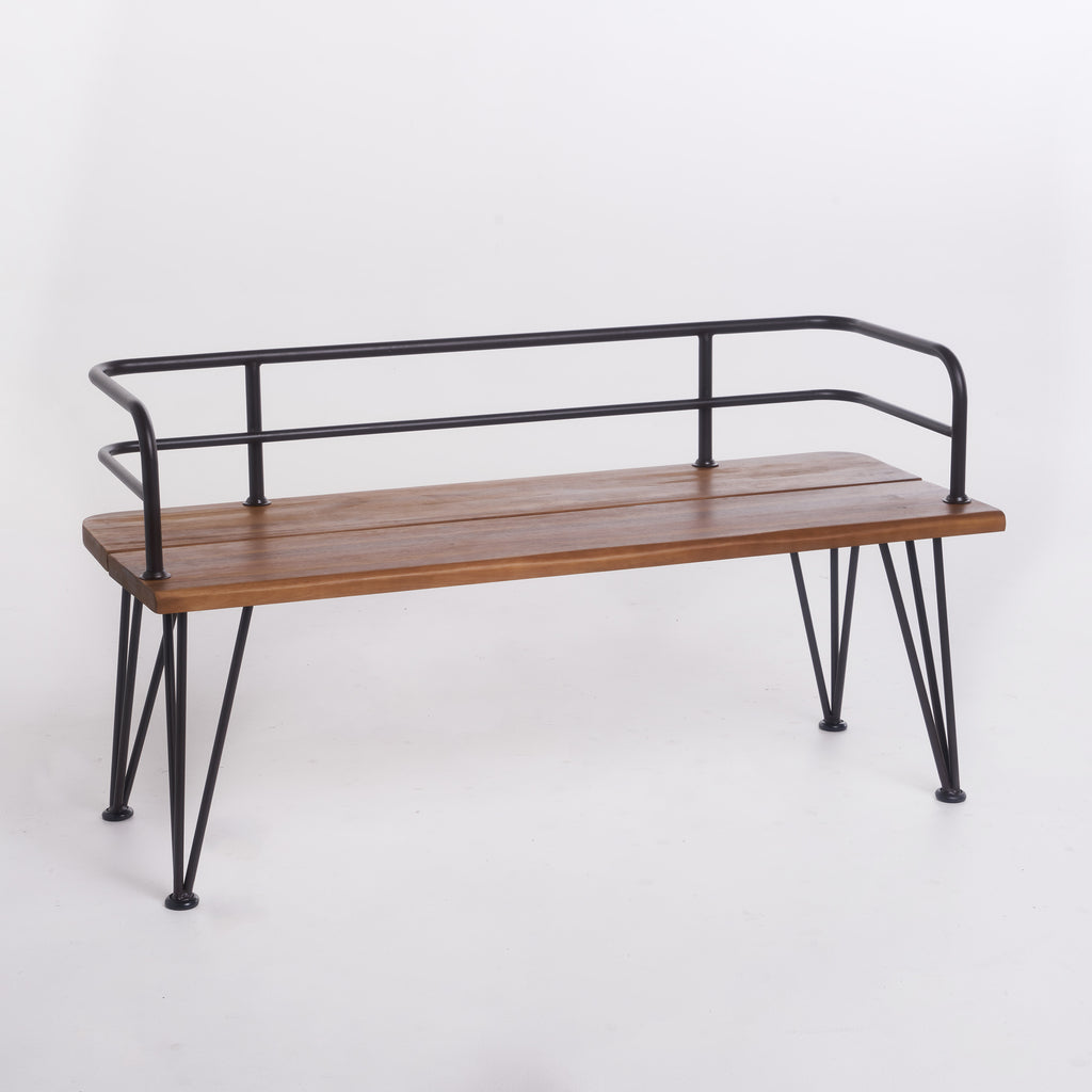 Zion Industrial Wood and Metal Bench