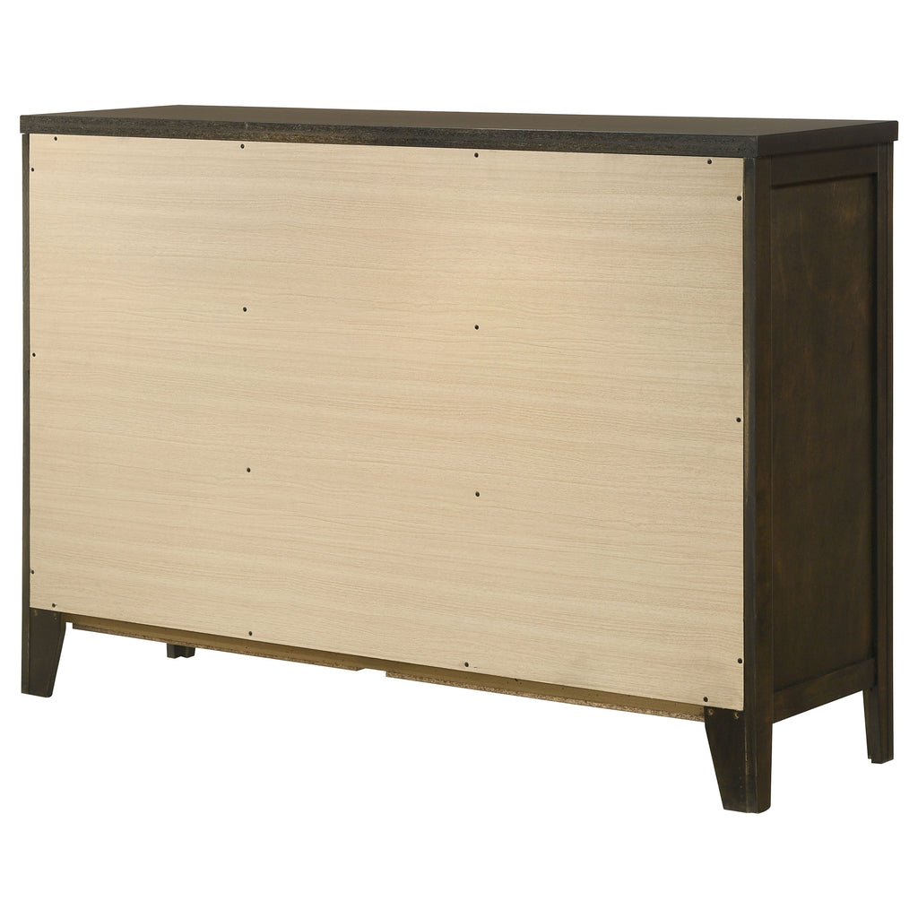 Clement Dark Cocoa 6-Drawer Dresser Cabinet