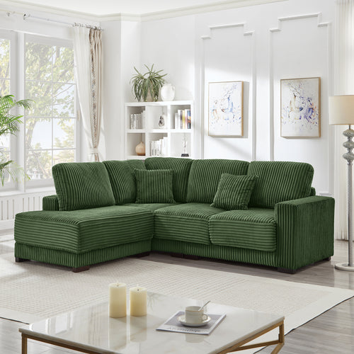 93" Sectional Sofa with Reversible Chaise Lounge