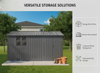 12x10 Ft Metal Garden Sheds