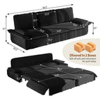 94.5" King Size Pull Out Sofa Bed - 3-in-1 Convertible Sleeper Sofa