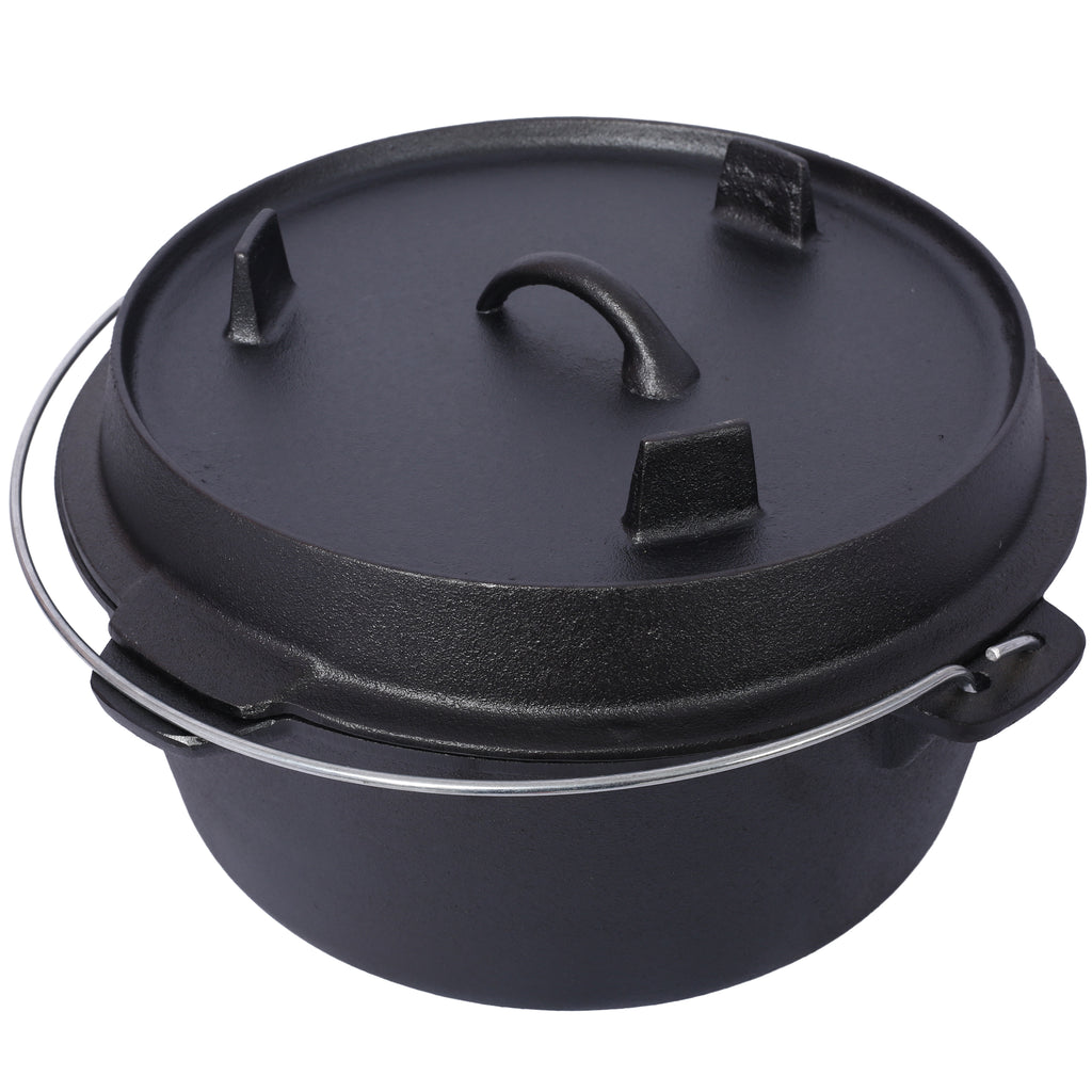 Pre-Seasoned Cast Iron Dutch Oven with Skillet Lid