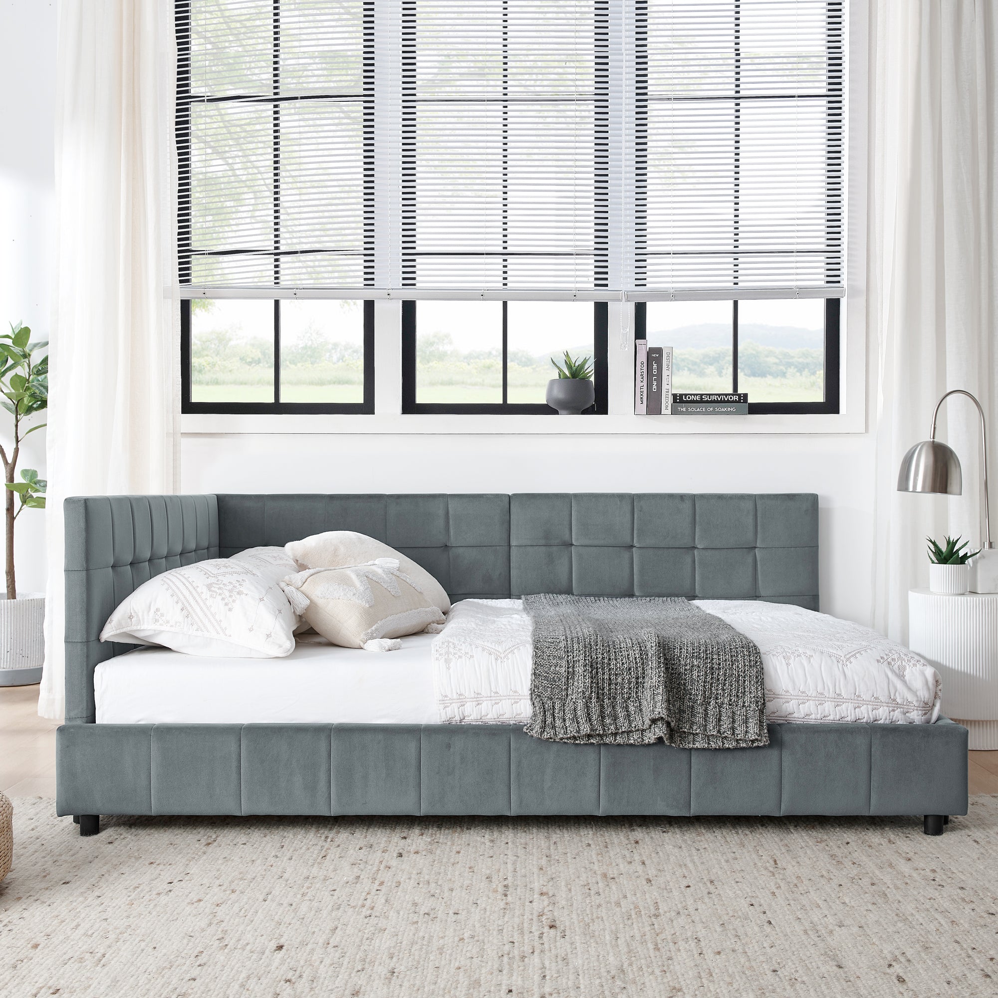 Full Size Upholstered Tufted Bed Frame