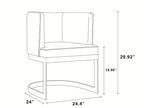 Aura Metal Velvet Dining Chair