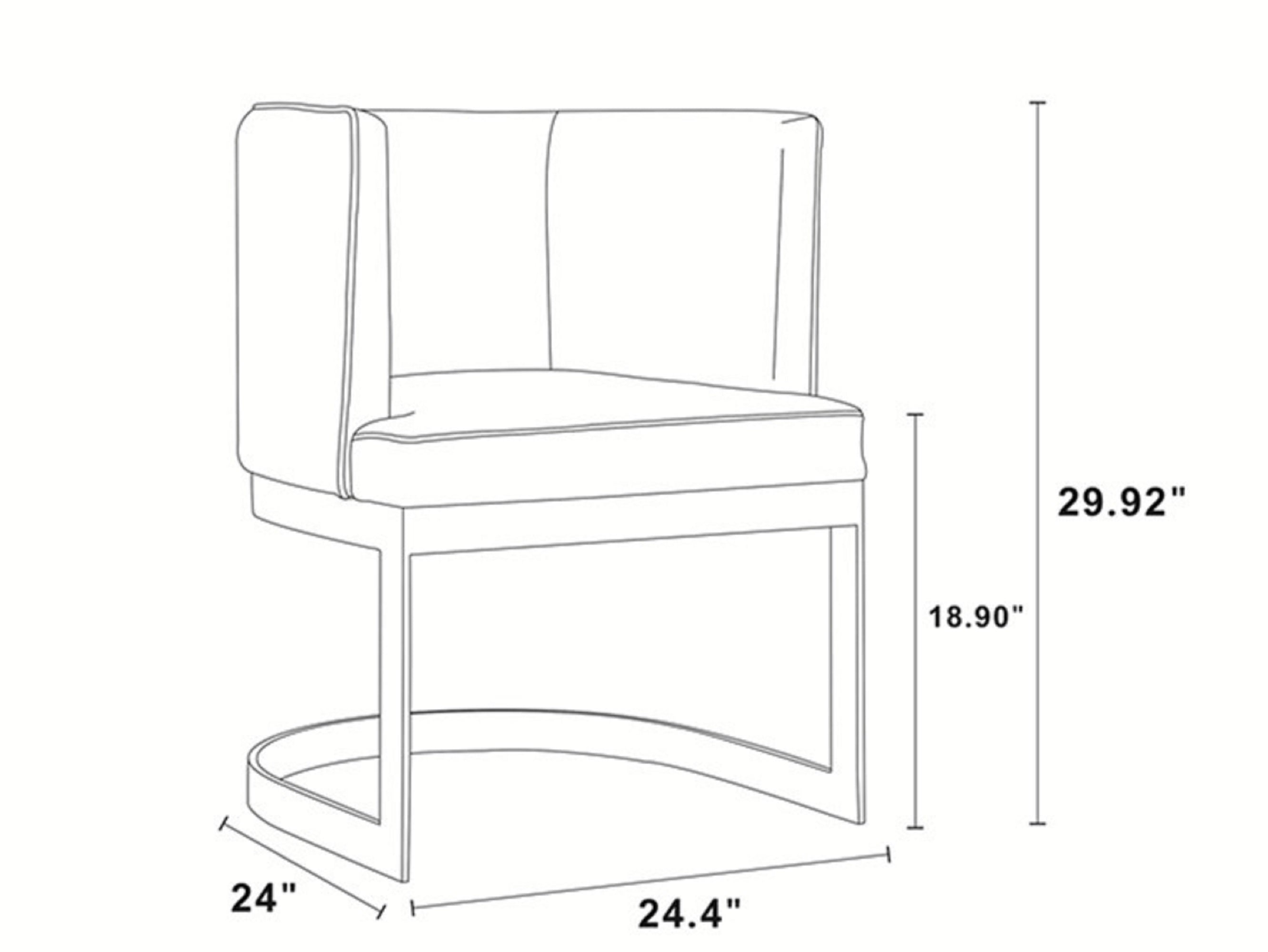 Aura Metal Velvet Dining Chair