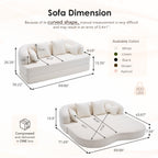 2-in-1 Foldable Sofa Bed with Pillows